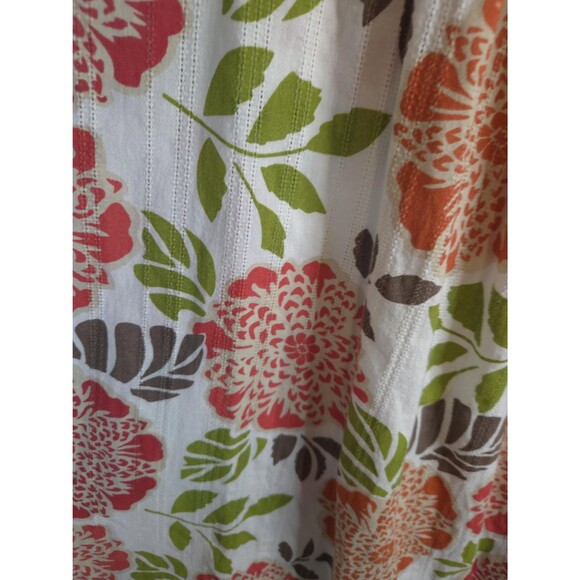 Boden Floral Cotton Dress – Coral Orange Flower Print Summer Boho Knee Length - Picture 3 of 10